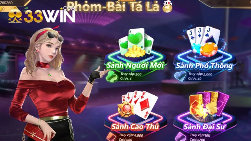 Phỏm tá lá 33WIN được người chơi tin tưởng lựa chọn