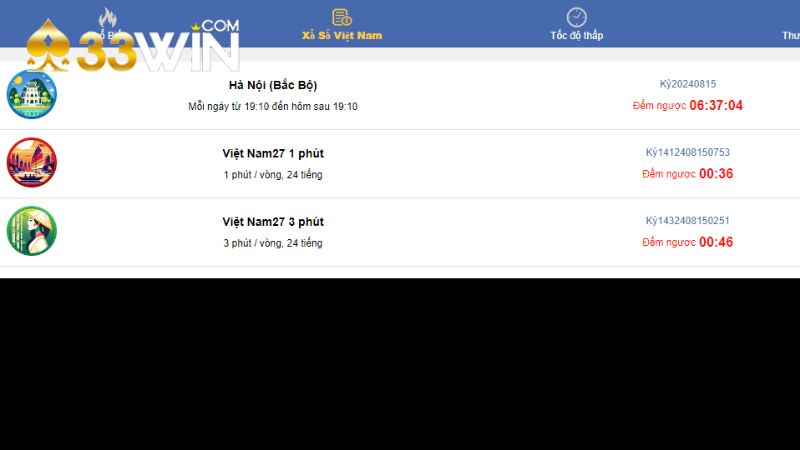 Loại hình đặt cược trên xổ số nhà cái 33WIN